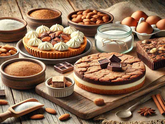 Keto-friendly desserts featuring almond flour and stevia, perfect for ketogenic diets