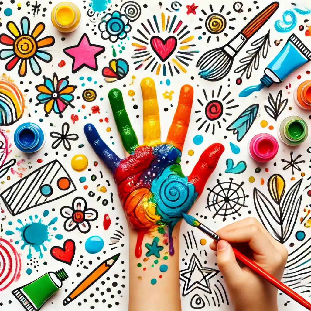 Hand-painted artwork featuring vibrant colors and intricate brush strokes, perfect for art lovers and creative inspiration