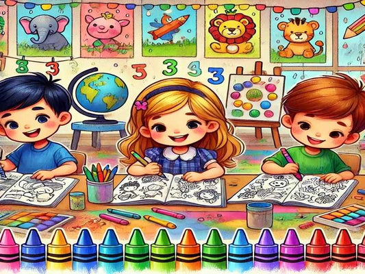 Educational coloring books for preschoolers help children learn colors, shapes, and animals while enhancing their creative skills