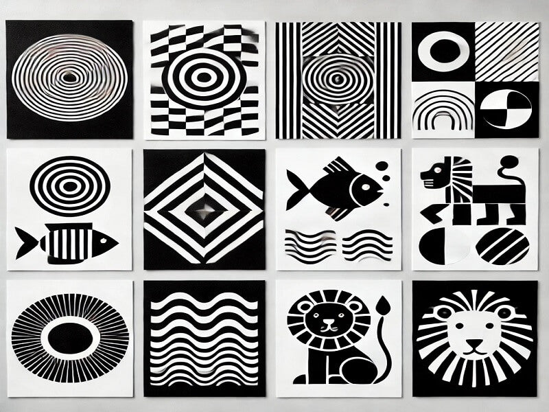 Newborn Intelligence Cards for early brain development | High-contrast flashcards to stimulate infant visual and cognitive growth