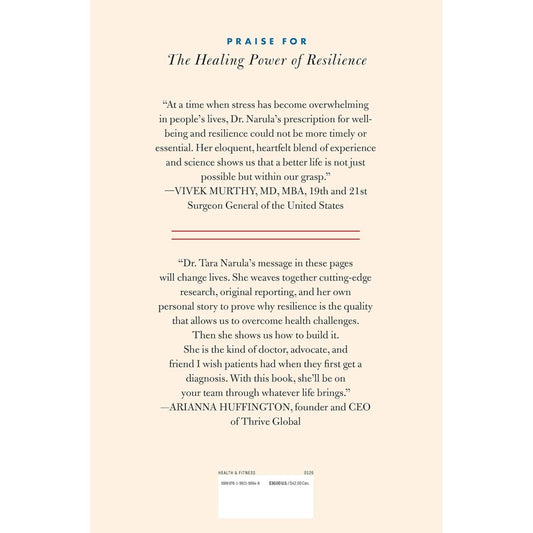 The Healing Power of Resilience back cover with book description